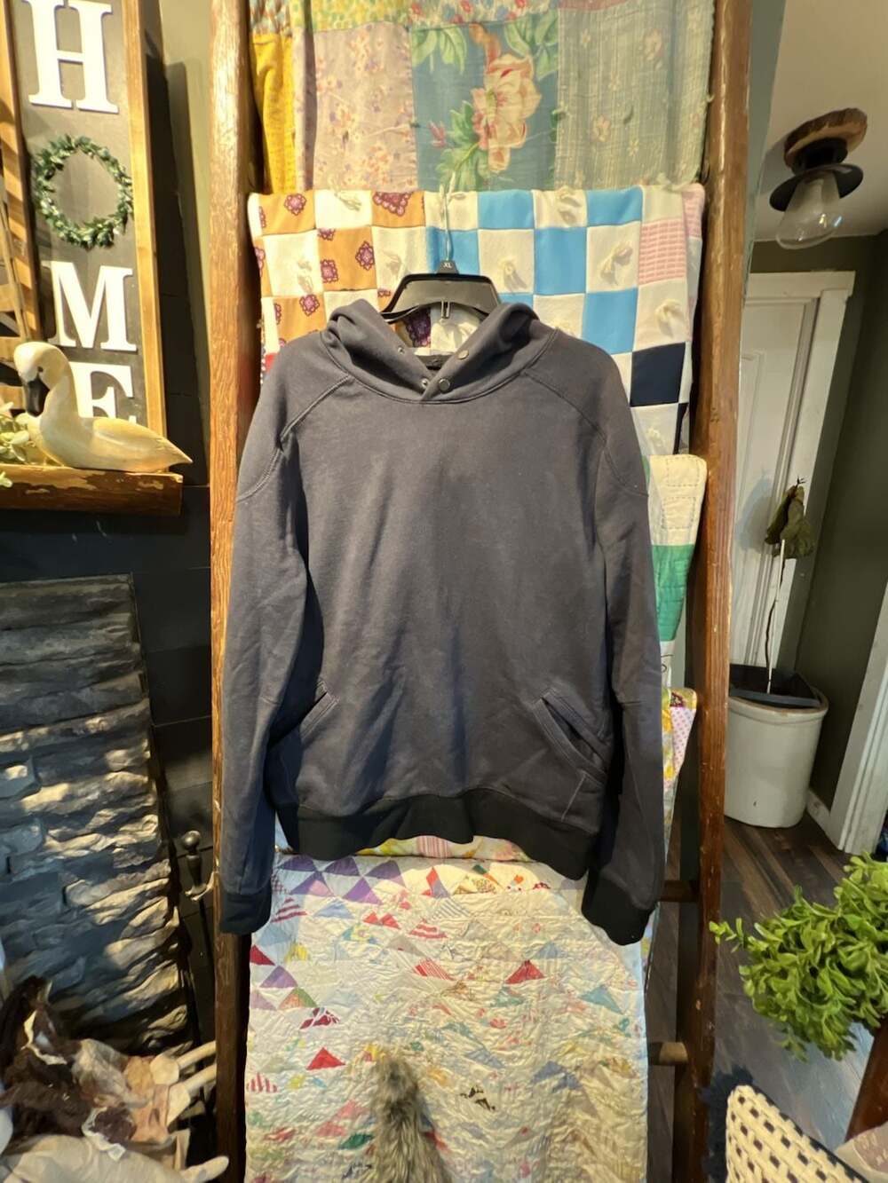 Alexander Wang Gray Fleece Hoodie Pullover Sweatshirt